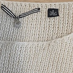 Anthropologie Knitted‎ & Knotted Cream Long Sleeve Alpaca Knit Sweater Dress - S thumbnail 5