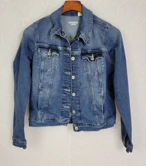 Levi's Denizen Womens Jacket Medium Blue Denim Buttoned Chest Pocket Collared‎ thumbnail 1
