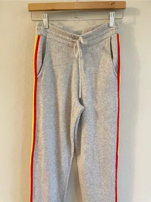 FROM FUTURE Cashmere Striped Band Pull On Joggers Size XS Gray thumbnail 5