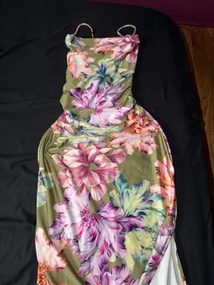 Elegant Lulus Dress Maxi Make It Satin thumbnail 3