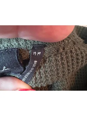 Out From Under Olive Green Cropped Henley Oversized M Size M thumbnail 2