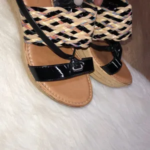 Lotus wedge sandals size 7 Tan thumbnail 2