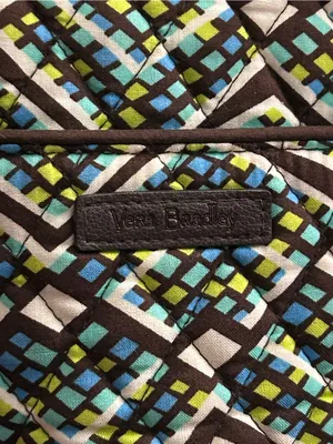Vera Bradley Rainforest Geometric Multicolor Duffel Bag with Brown Straps thumbnail 8