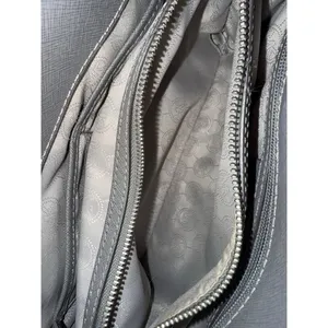 MICHAEL KORS Dillon Saffiano Leather Satchel EUC Crossbody Handbag Gray thumbnail 7