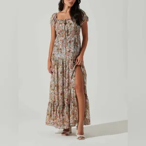 ASTR Roseline Maxi Dress in Blue Pink Multi Size Small NWT thumbnail 2