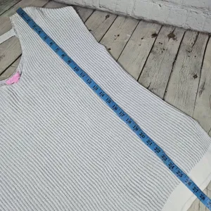 Lilly Pulitzer Silver Gilly Metallic Knit Dolman Sweater Top‎ Open Back 24423 M thumbnail 7