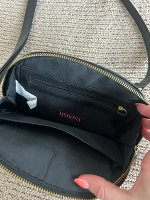 Black Merona purse with gold accents #glamour #minimalist #workwear thumbnail 3