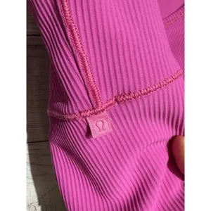 Lululemon Womens Top 4 Sonic Pink Power Pivot Ribbed Tank Reversible Crop thumbnail 4