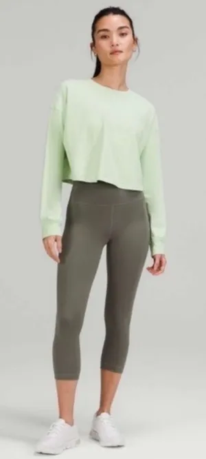 Lululemon Muscle Love Long Sleeve Crop Top Size 8 thumbnail 1