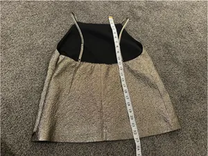 Women's Abercrombie and Fitch Gold Textured Tank Top S with Black Lining thumbnail 8