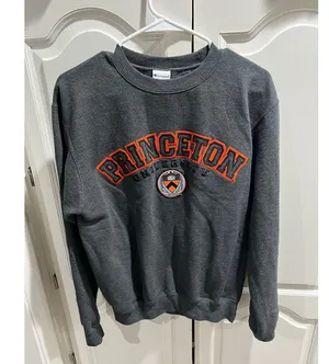 Champion Princeton University Crewneck Sweatshirt Small Gray Embroidered College thumbnail 1