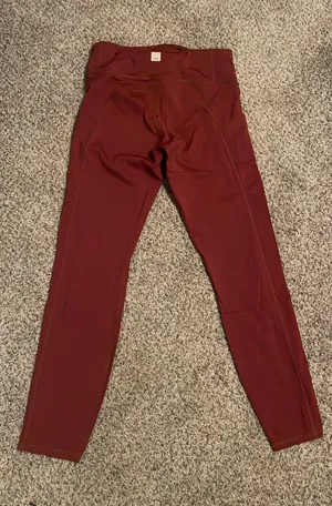 Burnt Red Vuori Leggings Small thumbnail 1