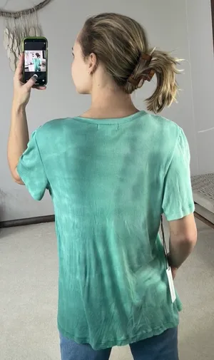 : Ribbed Green Deep Sea- Green Dewkist Tee thumbnail 2