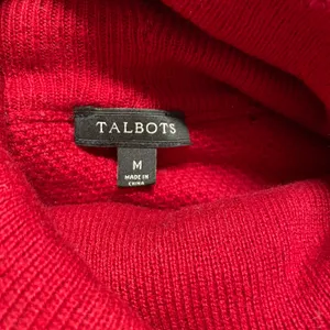 Talbots Red Cowl Neck Knit Sweater Womens Size Medium Turtleneck Pullover thumbnail 5