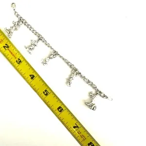 Silver tone Disney charm bracelet thumbnail 6