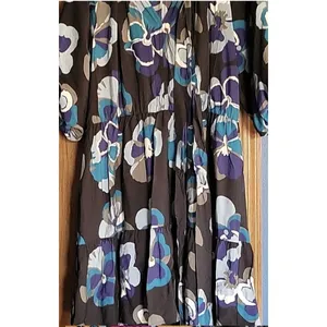 New Ophelia Roe Women Size XL Midi Dress Gathered Waist Belt Cruise Vacay Modest thumbnail 2