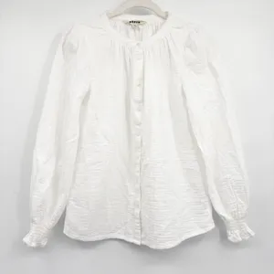 Boden Womens Evie White Double Cloth Beachy Boho Gauze Cotton Blouse Size 6 thumbnail 2