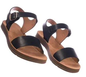 Black Faux Leather Sandal thumbnail 2
