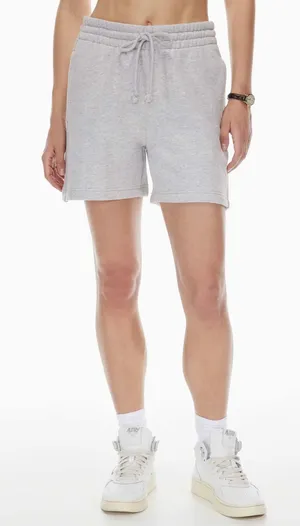 Aritzia TNA Boyfriend Sweatshirt 5” Heathered Light Grey cozy casual lounge Sm thumbnail 1