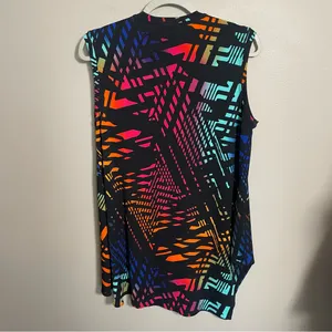 Joseph Ribkoff abstract colorful sleeveless blouse size 10 thumbnail 3