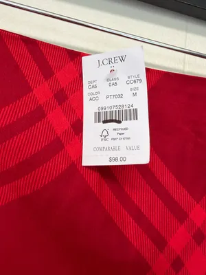NWT J. CREW FACTORY Printed Bias Slip Skirt Autumn Crimson Candy Apple Medium thumbnail 7