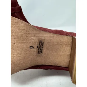 Diba Womens Shoes Boots Sz 7.5 Burgundy Red Suede Leather Heeled Chic Casual New thumbnail 7