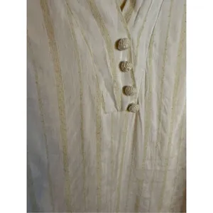 Zara Women’s Yellow & Cream lightweight Lagenlook Textured Tunic‎ Sz M thumbnail 8