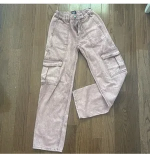 BDG NWOT Urban Outfitters pink cargo baggy jeans thumbnail 2