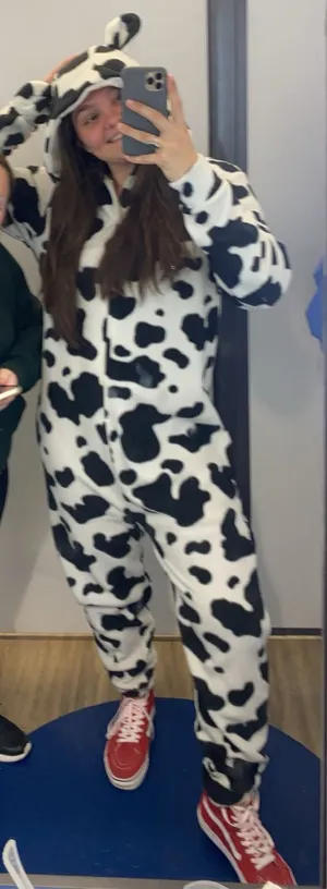 Old navy cow onesie costume  thumbnail 1