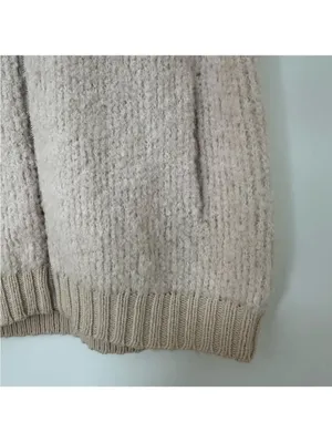 Gap Alpaca Wool Zip Front Knit Sweater Vest Sleeveless Womens Medium Ivory thumbnail 5