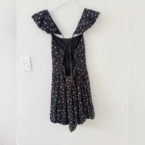 FREE PEOPLE‎ Dizzy Ditsy Floral Bubble Skirt Mini Dress Embroidered Size Small thumbnail 3