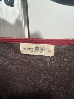 Natural Life Red Velvet Dress size L thumbnail 6