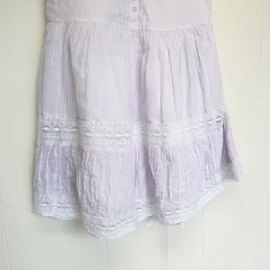 AERIE Button Up Lavender Minidress Large thumbnail 3