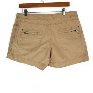 J‎ Crew Shorts Womens 6 City Fit Khaki Brown 33x5 Zipper Back Pockets Cotton thumbnail 2