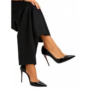 Christian Louboutin Iriza 100 Patent Leather d'Orsay Pump Black Size 39 thumbnail 2