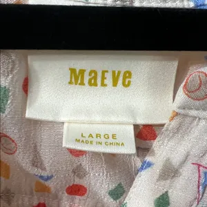 Maeve by Anthropologie Printed Button-Down Tiered Dress Size Large thumbnail 2