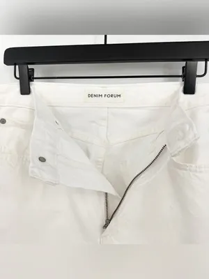 DENIM FORUM *Flawed The Farrah Hi-Rise Wide Leg Jean White 30 thumbnail 5