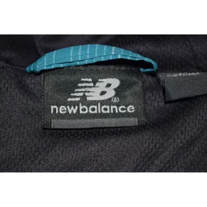 New Balance Windbreaker Jacket Women S Teal Blue Striped Hooded Full Zip Exc thumbnail 7