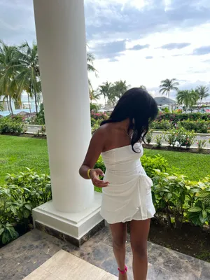 Princess Polly White Strapless Mini Dress thumbnail 4