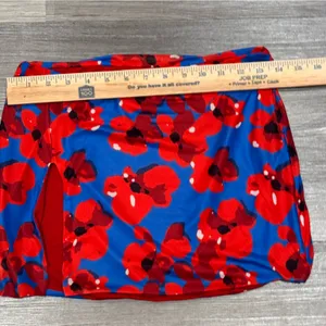 Princess Polly Red & Blue Mini Skirt Size 4 thumbnail 6