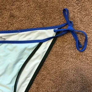 NEW NWT AERIE AMERICAN EAGLE Light Blue Cheeky Tie Side String Bikini Bottom XL thumbnail 8
