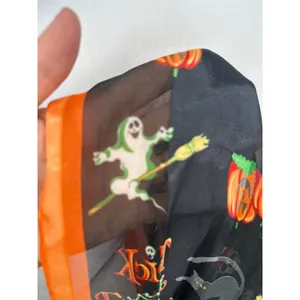 Christopher & Banks Scarf Women Black Halloween Pumpkin Ghost Cat Fall Teacher thumbnail 4