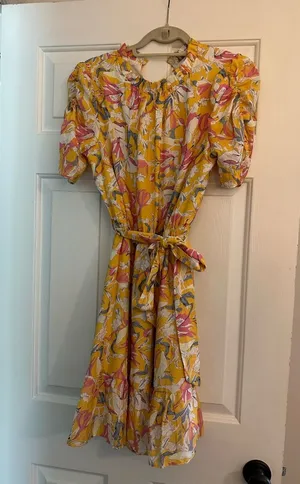 THML Yellow Floral Dress thumbnail 1