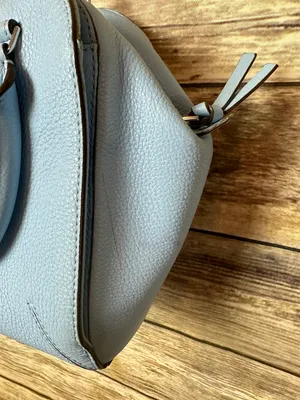 Tory Burch Pebbled Leather Shoulder Bag Rivera Blue thumbnail 4