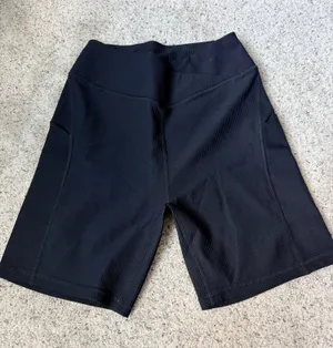 Ribbed Biker Shorts Black Size M thumbnail 1