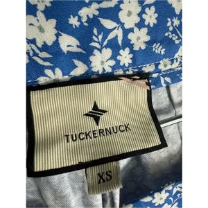 Tuckernuck x Cameran Eubanks Finley Flutter Sleeve Top in blue floral XS thumbnail 4