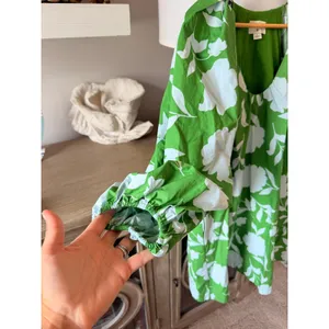 Kate Spade New York x Target Floral Puff Sleeve Mini Dress Green Large thumbnail 4