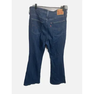 Levi's 726 Flare Jeans‎ Womens 32 Blue High Rise Dark Wash Denim Casual Boho thumbnail 4