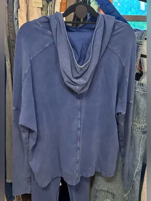 NWT Free People FP Movement Hot Shot Hooded Set - Atlantic Navy Blue - XS thumbnail 8
