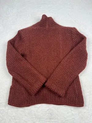 Vintage Gaby Tricot Milano Italy Textured Knit Cardigan Jacket 42 Burgundy thumbnail 5